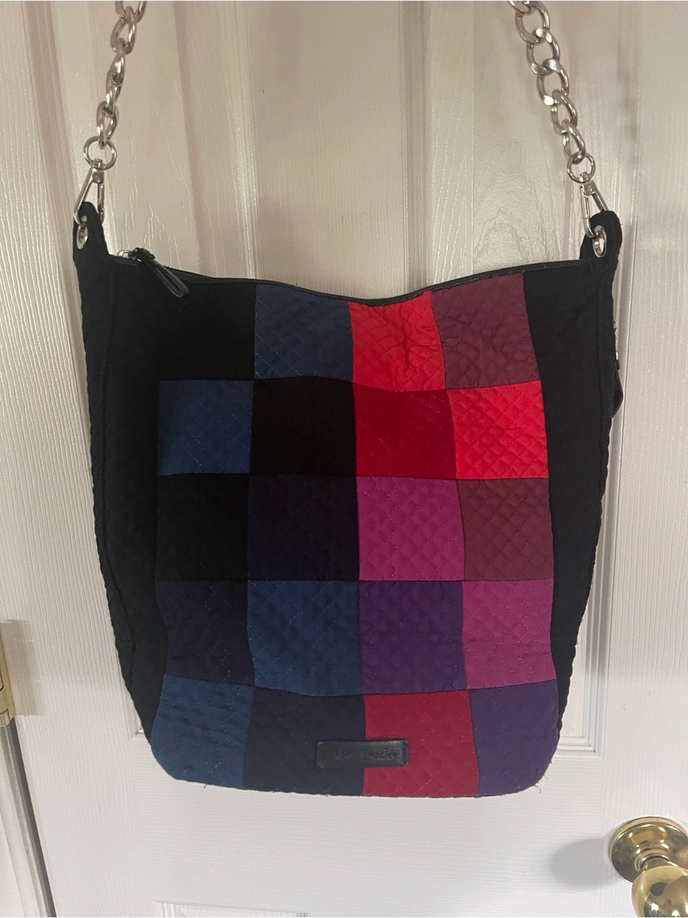 Vera Bradley Quilted Patchwork Hobo in Blue, Red, Purple, Pink
